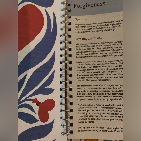 Bible in a Year Floral Spiral 52-Week Bible Study Plan Prayer Journal NEW - Picture 5 of 7